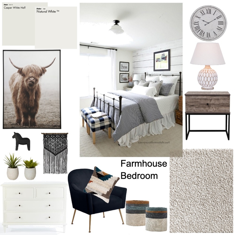 farmhouse bedroom Mood Board by Taghanlawrence on Style Sourcebook