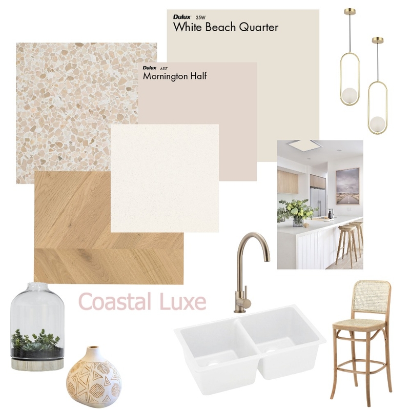 Coastal Luxe Kitchen Mood Board by Studio Alyza on Style Sourcebook