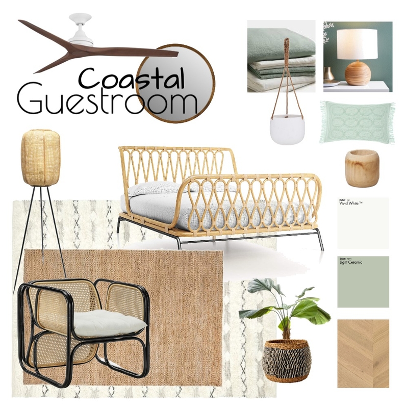 Coastal Guestroom Mood Board by Steph Weir on Style Sourcebook