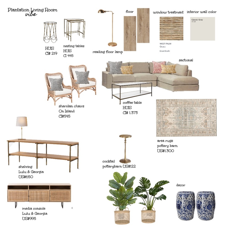 Plantation Vibe Mood Board by KShort on Style Sourcebook