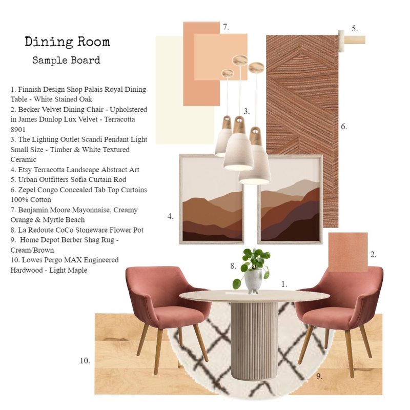 Sample Board - Dining Room Mood Board by adeabreu on Style Sourcebook