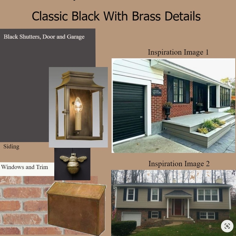 Exterior with Classic Black Accents Mood Board by dorothy on Style Sourcebook