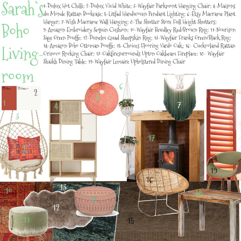 Boho Living Mood Board by Laczi Emôke on Style Sourcebook