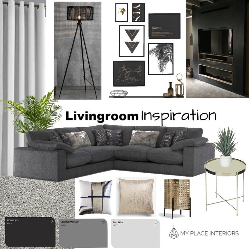 Gold Livingroom Mood Board by LucyMcCann on Style Sourcebook