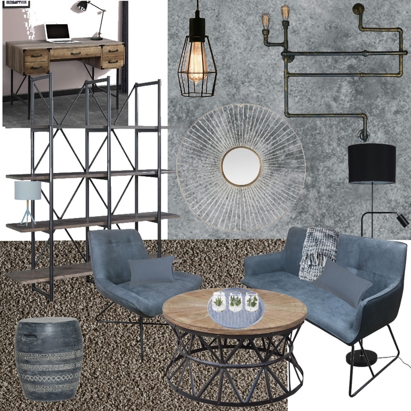 Industrial Living Space Mood Board by AmyLouise on Style Sourcebook