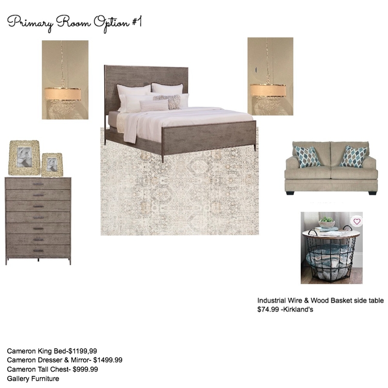 Primary Room Option 1 Mood Board by jennifercoomer on Style Sourcebook
