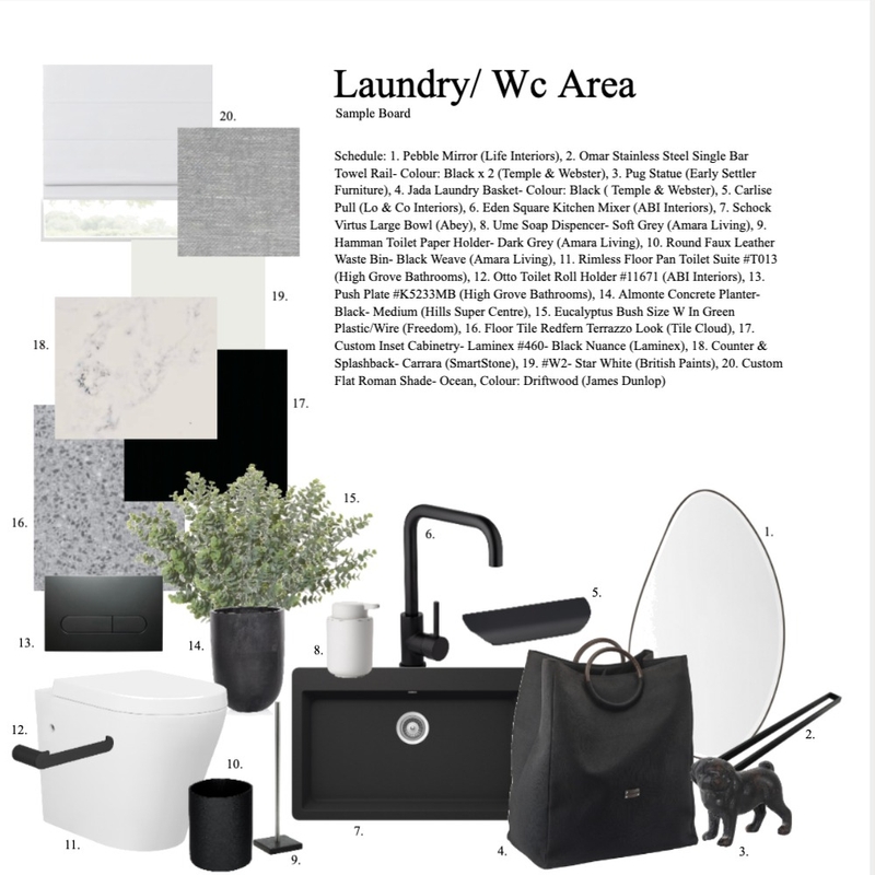 Mood Board - Laundry/Wc Area Mood Board by SamanthaRitchieInteriors on Style Sourcebook
