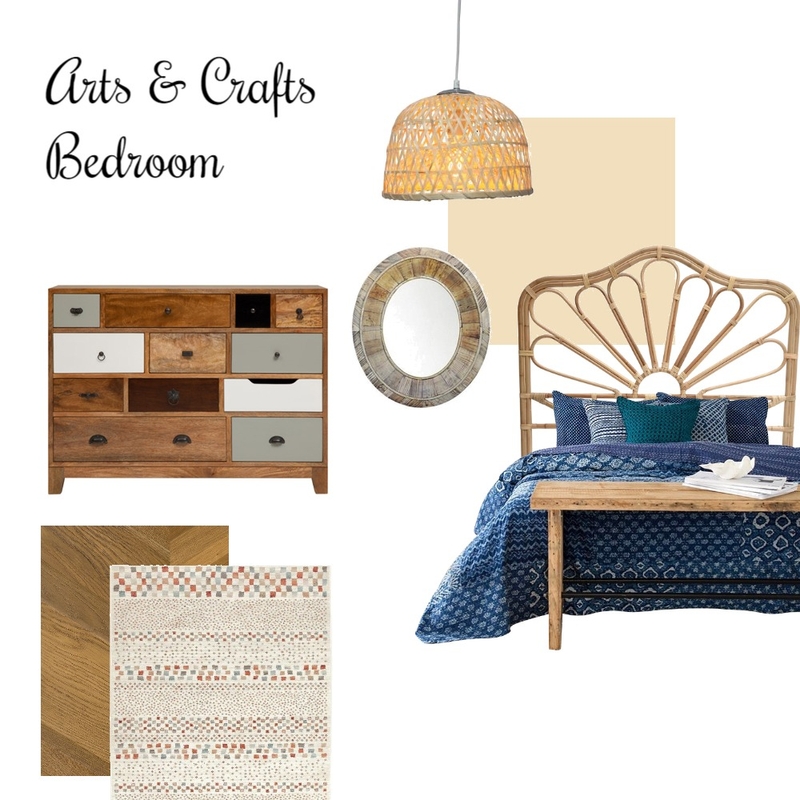 Arts and Crafts Bedroom Mood Board by Michelle Drake on Style Sourcebook