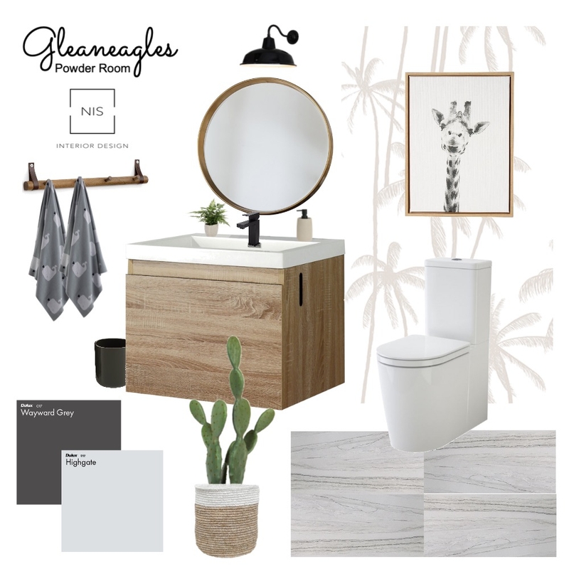 Gleneagles' Powder Room Mood Board by Nis Interiors on Style Sourcebook