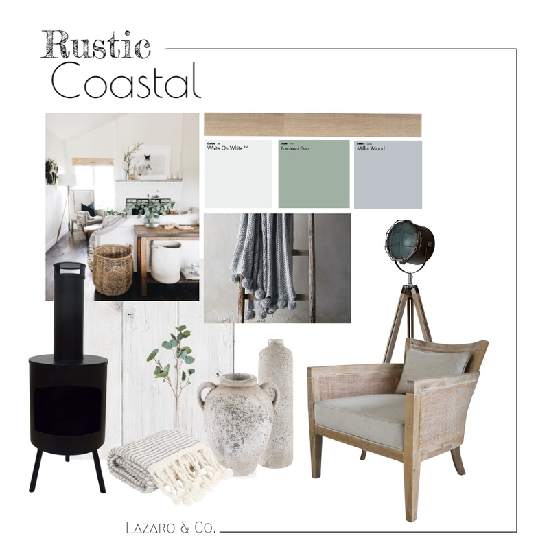 Rustic Coastal Mood Board by Lazaro & Co. on Style Sourcebook