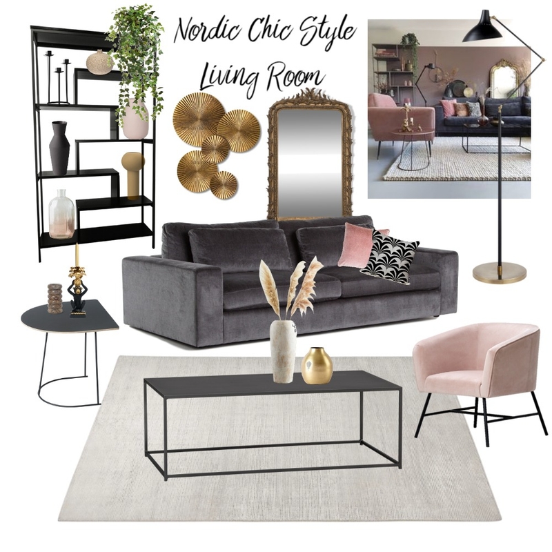 Nordic Chic style living room Mood Board by karolinrillo on Style Sourcebook