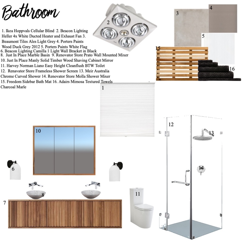 Bathroom Mood Board by kyliewoolen on Style Sourcebook