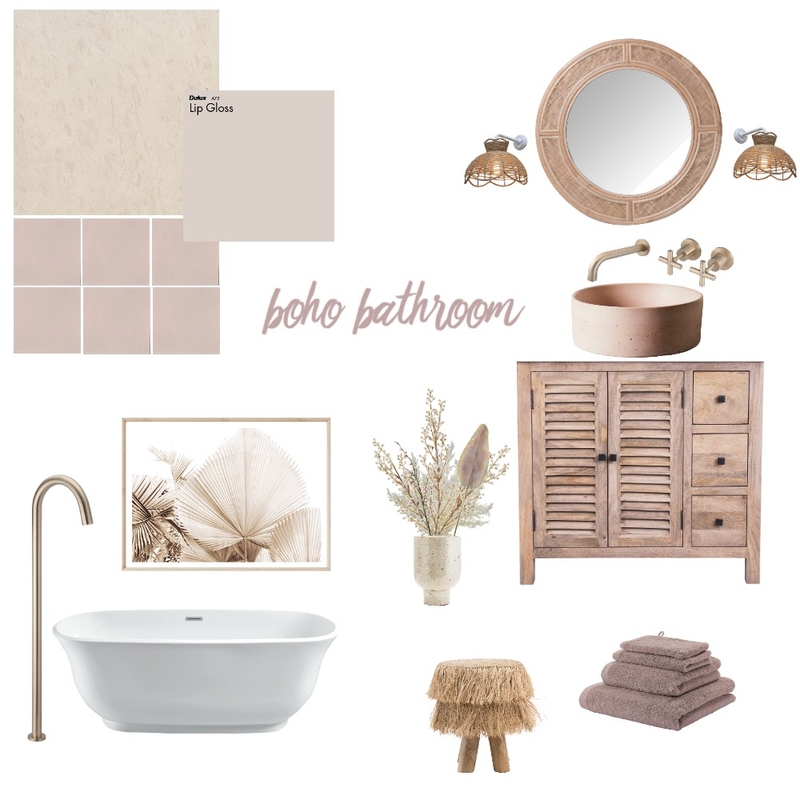 boho bathroom Mood Board by Studio Alyza on Style Sourcebook