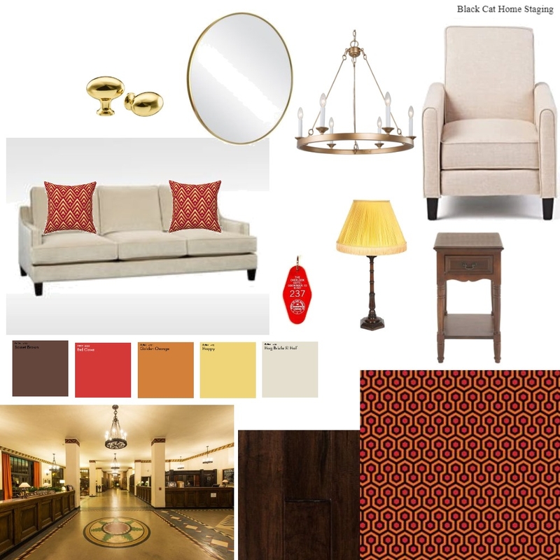 Art Deco 'The Shining' Inspired Living Room Mood Board by Amanda Erin Designs on Style Sourcebook