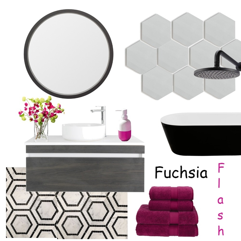 Fuchsia Flatlay Mood Board by interiorology on Style Sourcebook