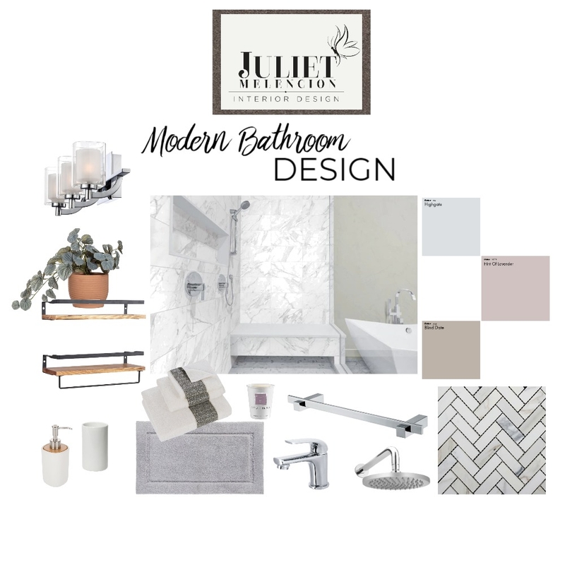 Modern Bathroom Design Mood Board by JulietM Interior Designs on Style Sourcebook