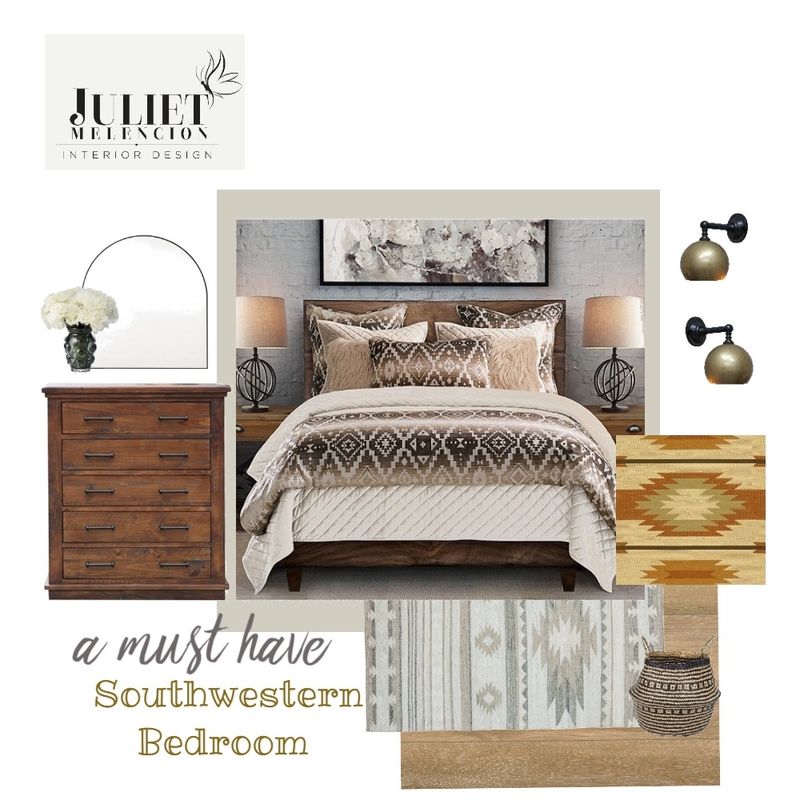 Southwestern Bedroom Style Mood Board by JulietM Interior Designs on Style Sourcebook