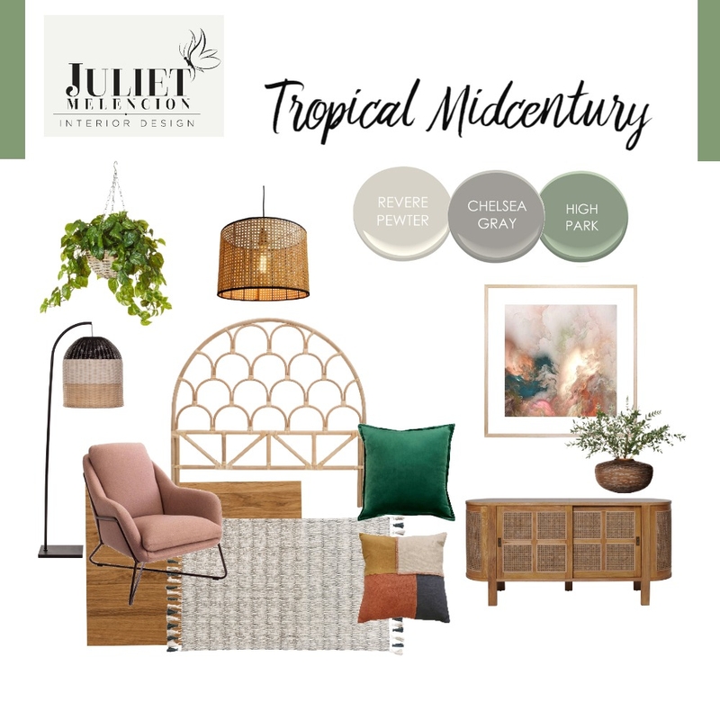 Tropical Mid-century Mood Board by JulietM Interior Designs on Style Sourcebook