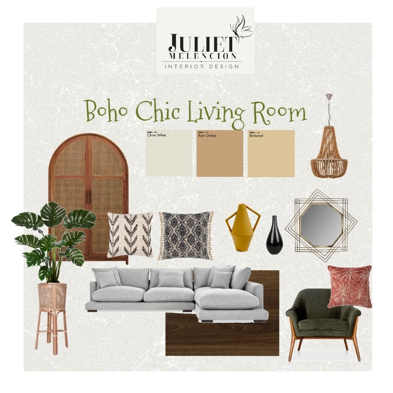 Boho Chic Living Room Mood Board by JulietM Interior Designs on Style Sourcebook
