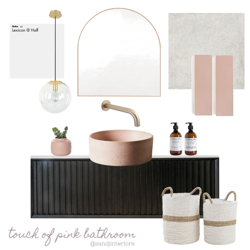 Pop of Pink Bathroom Mood Board by STEPH PROPERTY STYLIST 〰 on Style Sourcebook