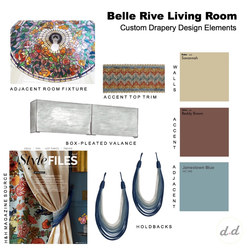 Belle Rive Project LR Drapery Mood.2 Mood Board by dieci.design on Style Sourcebook