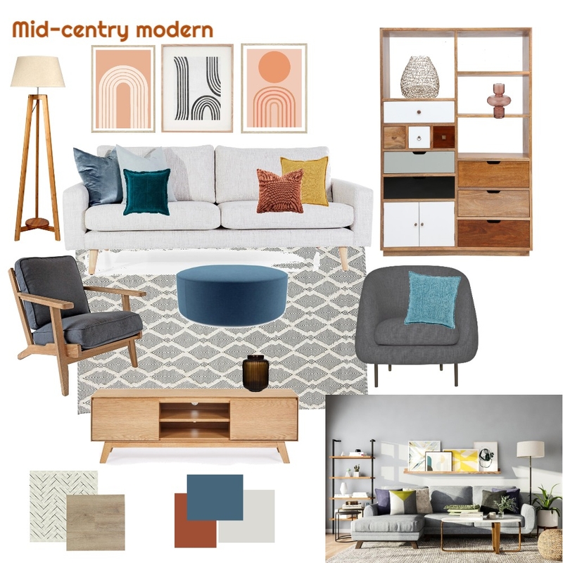 Mid-centry modern Final Mood Board by okuzan on Style Sourcebook