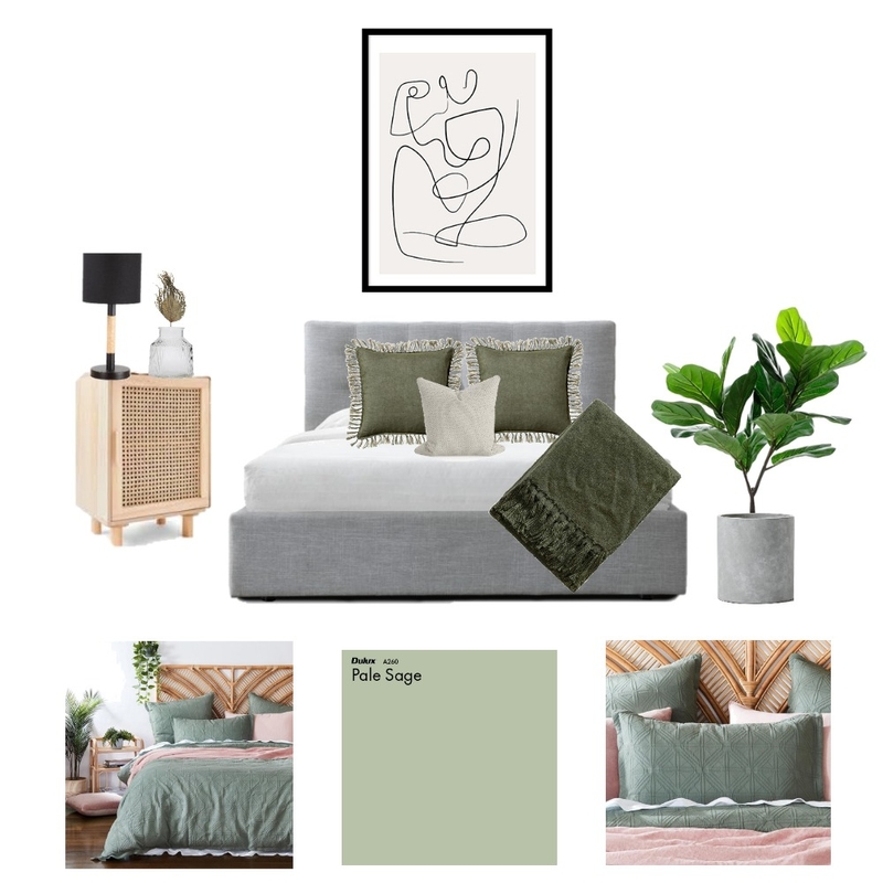 Sage Guest Bedroom Mood Board by STEPH PROPERTY STYLIST 〰 on Style Sourcebook