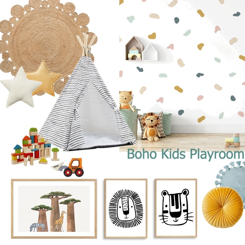 Boho Kids Playroom Mood Board by Olive et Oriel on Style Sourcebook