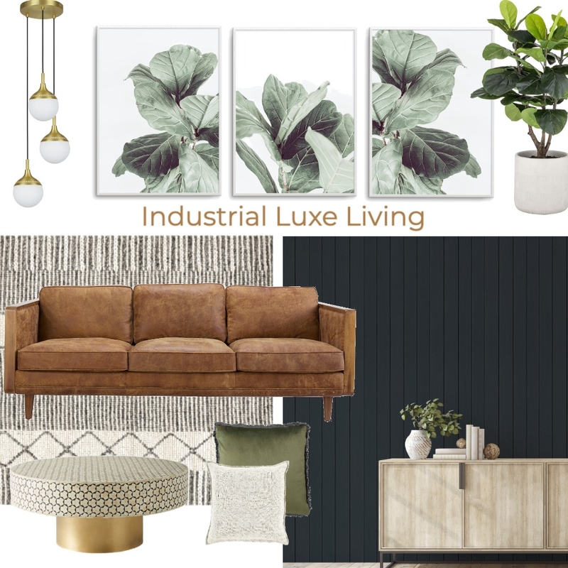 Industrial Luxe Living Mood Board by Olive et Oriel on Style Sourcebook