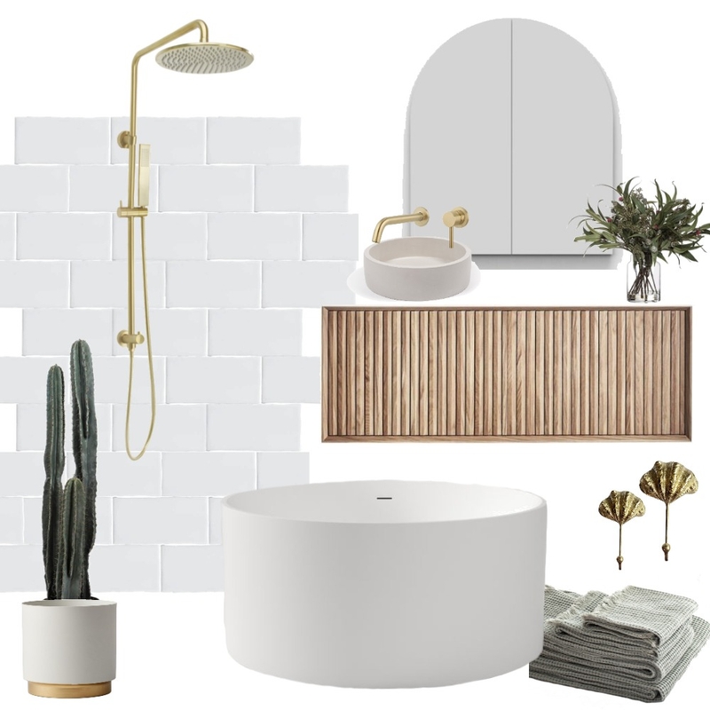 Green & Gold Bathroom Mood Board by Vienna Rose Interiors on Style Sourcebook