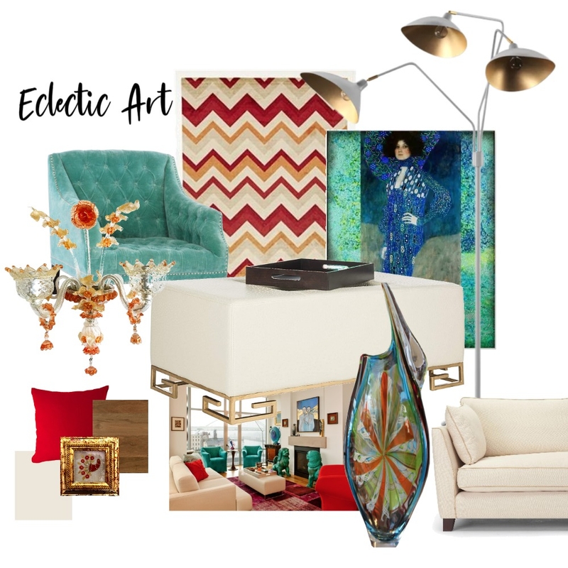 dec 14Eclectic Art Mood Board by SIAA on Style Sourcebook