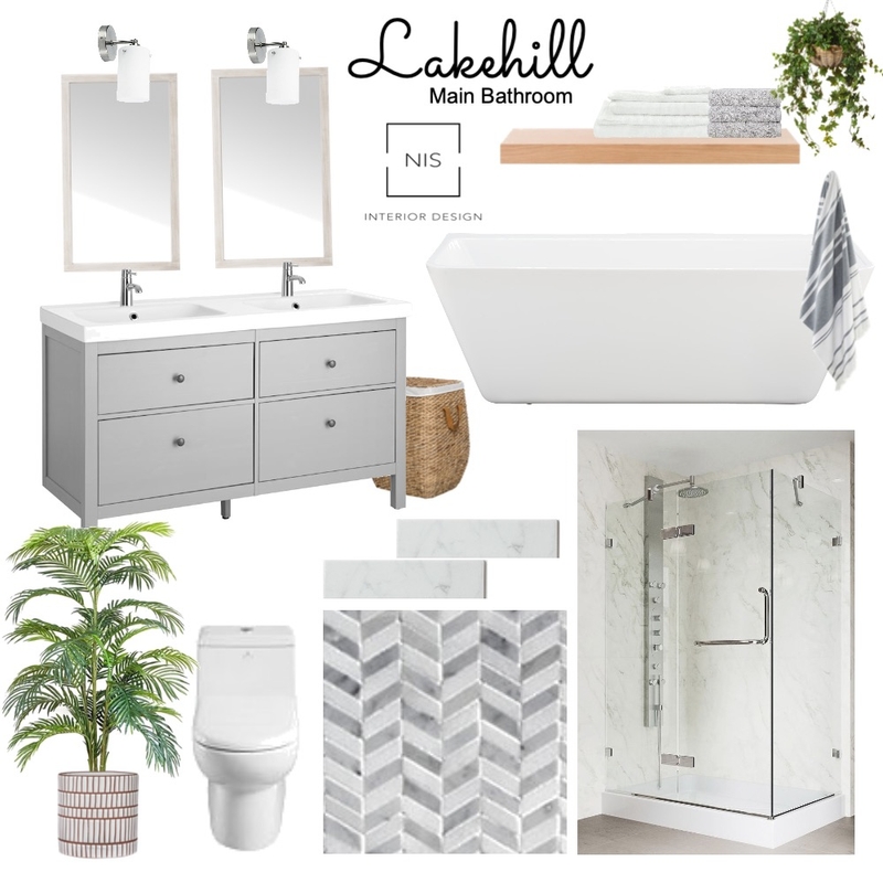 Lakehill Main Bathroom (option 1) Mood Board by Nis Interiors on Style Sourcebook