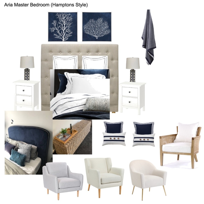 Hamptons Master Bedroom Mood Board by smuk.propertystyling on Style Sourcebook