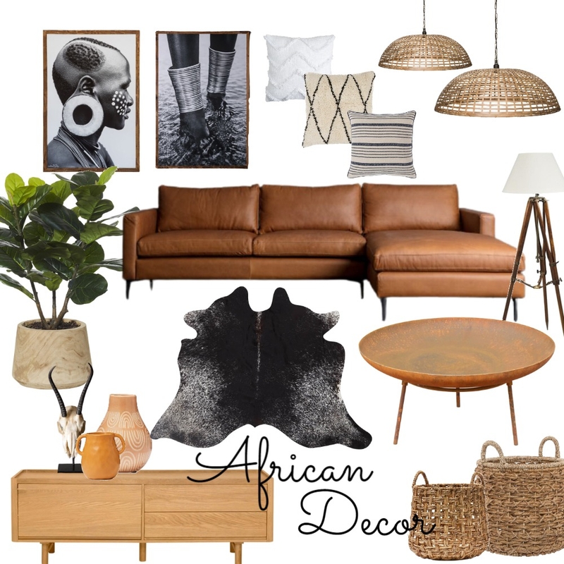 African Decore Mood Board by Buhle on Style Sourcebook