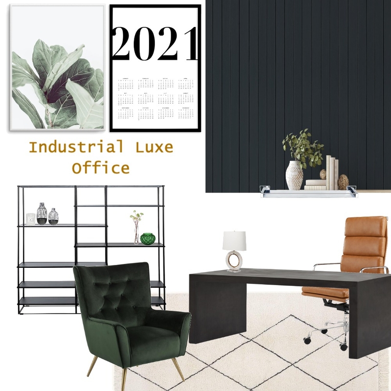 Industrial Luxe Office Mood Board by Olive et Oriel on Style Sourcebook