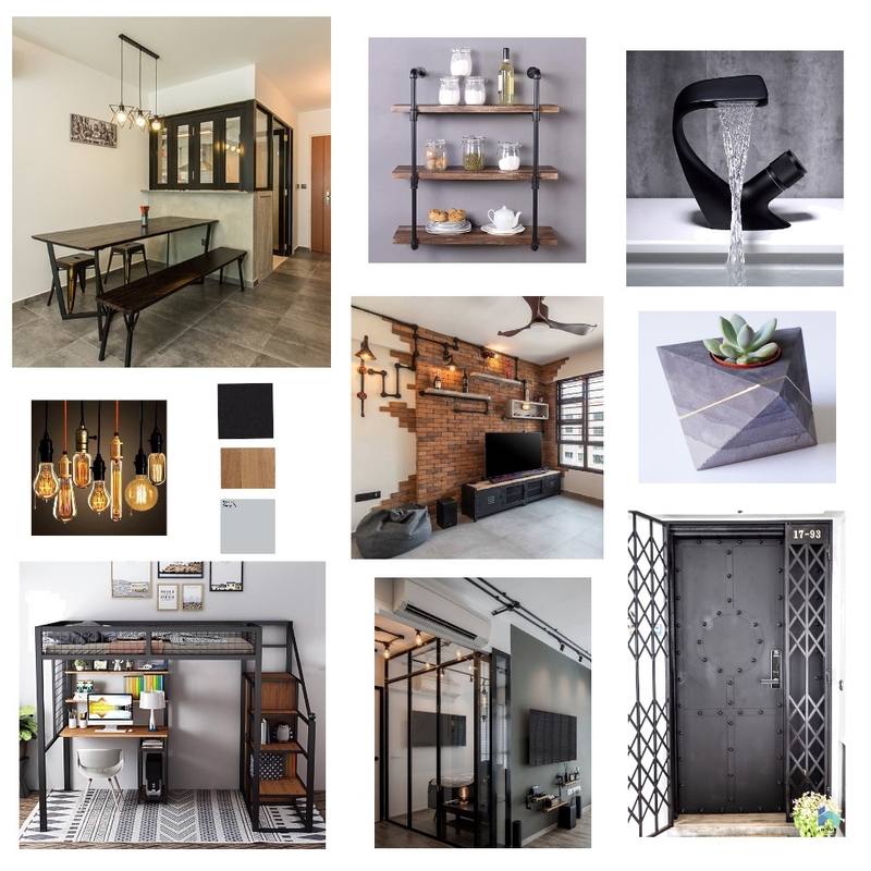 Industrial Theme Style Mood Board by SamuelChong86 on Style Sourcebook