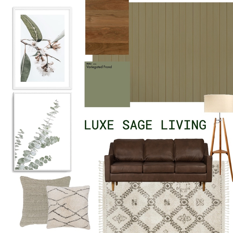Luxe Sage Living Mood Board by Olive et Oriel on Style Sourcebook