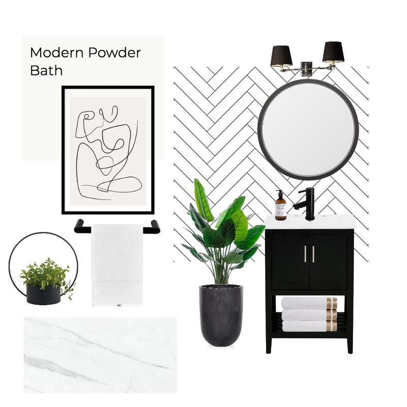 Modern Powder Bath Mood Board by Madeline Campbell on Style Sourcebook
