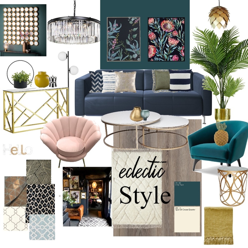 Eclectic Mood Board by BlueOrange Interiors on Style Sourcebook