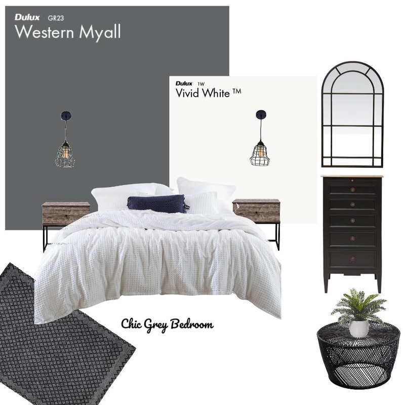 Chic Grey Bedroom Mood Board by HGInteriorDesign on Style Sourcebook