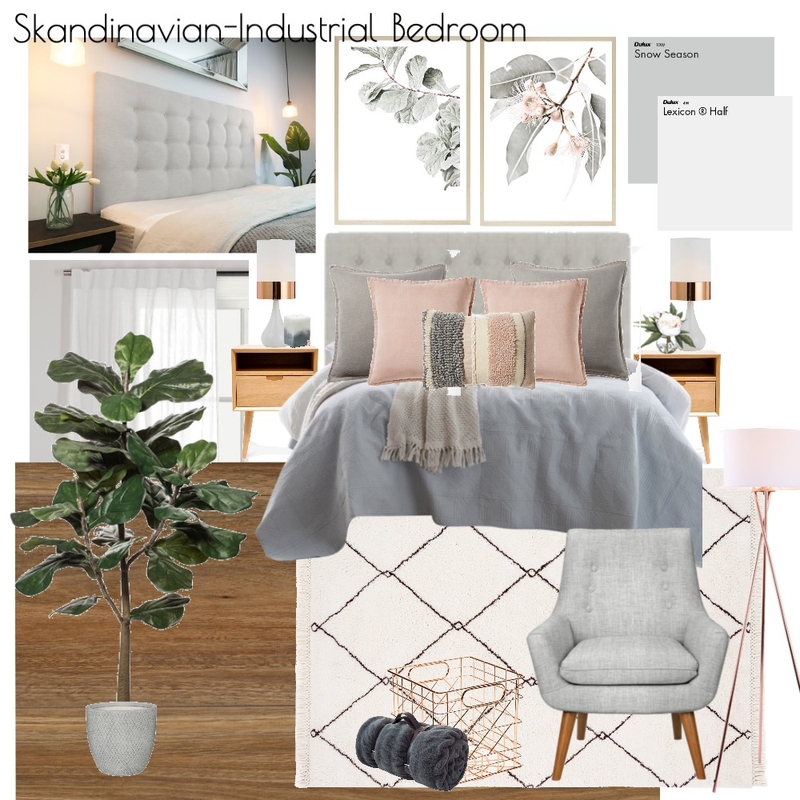 Skandinavian-Industrial Bedroom Mood Board by anavuja13 on Style Sourcebook
