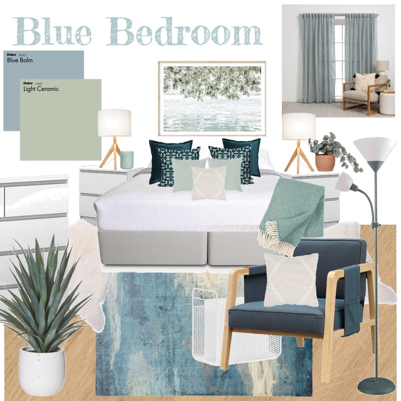 Blue Bedroom Mood Board by anavuja13 on Style Sourcebook