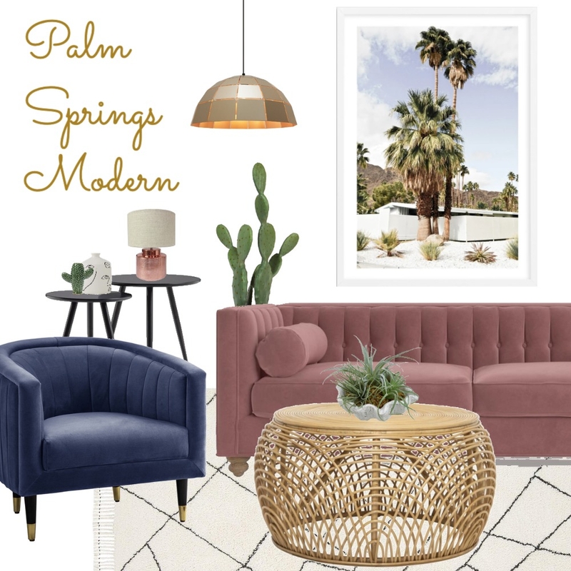 Palm Springs Modern Living Mood Board by Olive et Oriel on Style Sourcebook