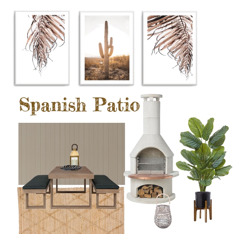 Warm Toned Spanish Patio Outdoor Area Mood Board by Olive et Oriel on Style Sourcebook