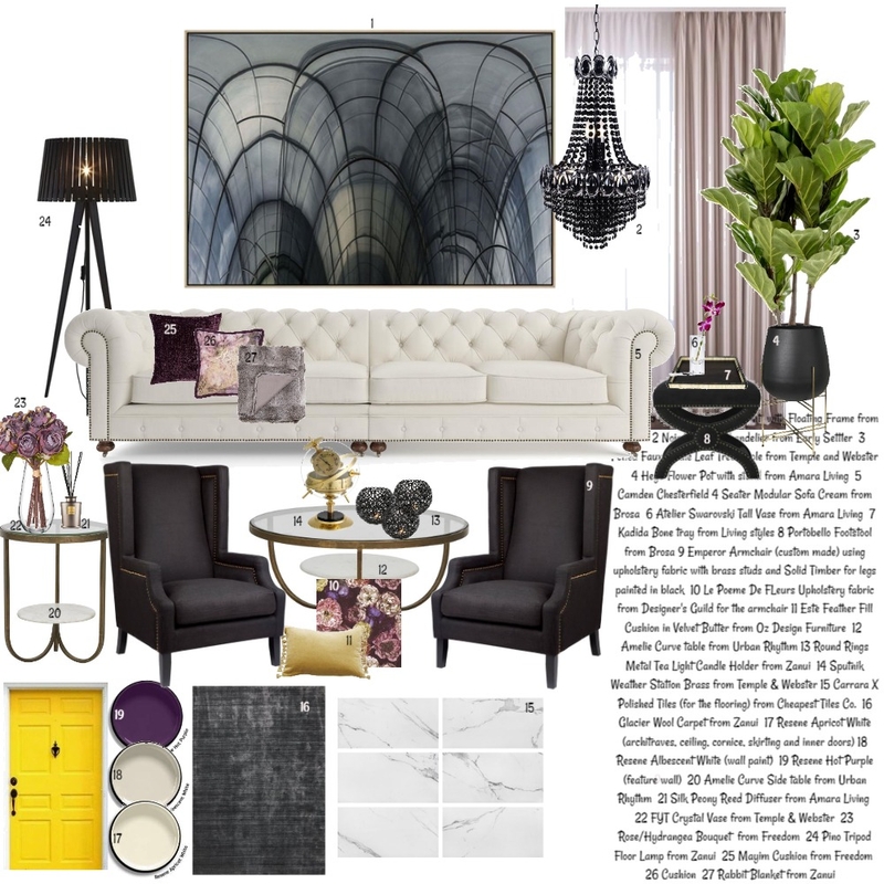 Luxe Living Mood Board by IceCastleInteriors on Style Sourcebook