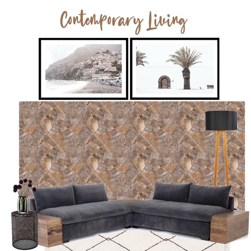 Contemporary Living Room Mood Board by Olive et Oriel on Style Sourcebook
