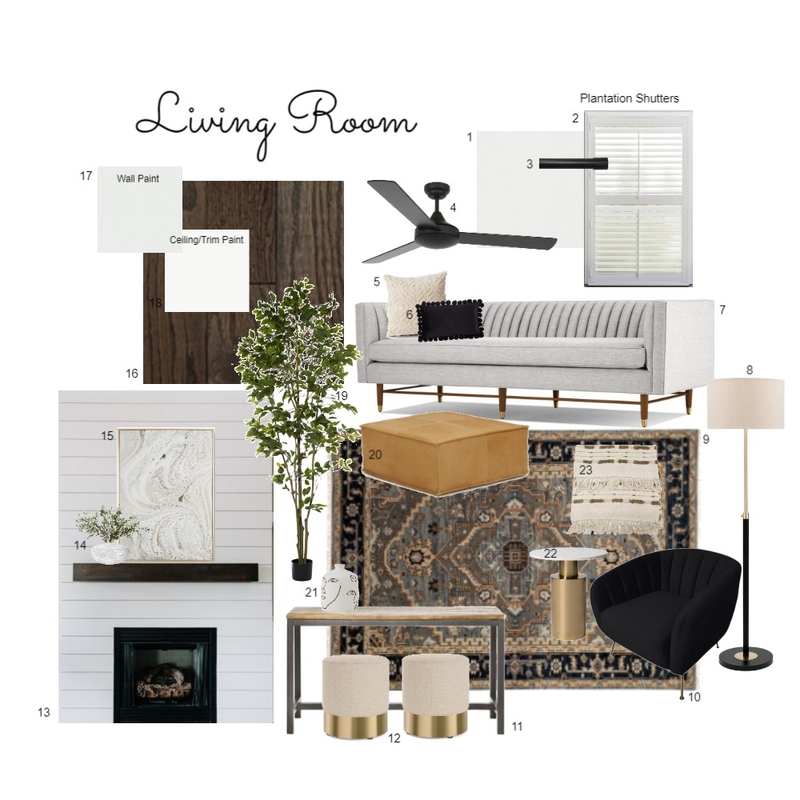 Living Room Sample Board Mood Board by amandakayedesigns on Style Sourcebook
