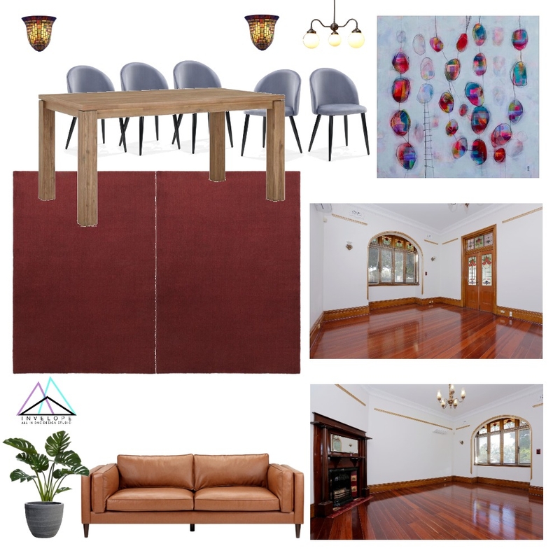 Theresa Kidd crimson room Mood Board by Invelope on Style Sourcebook