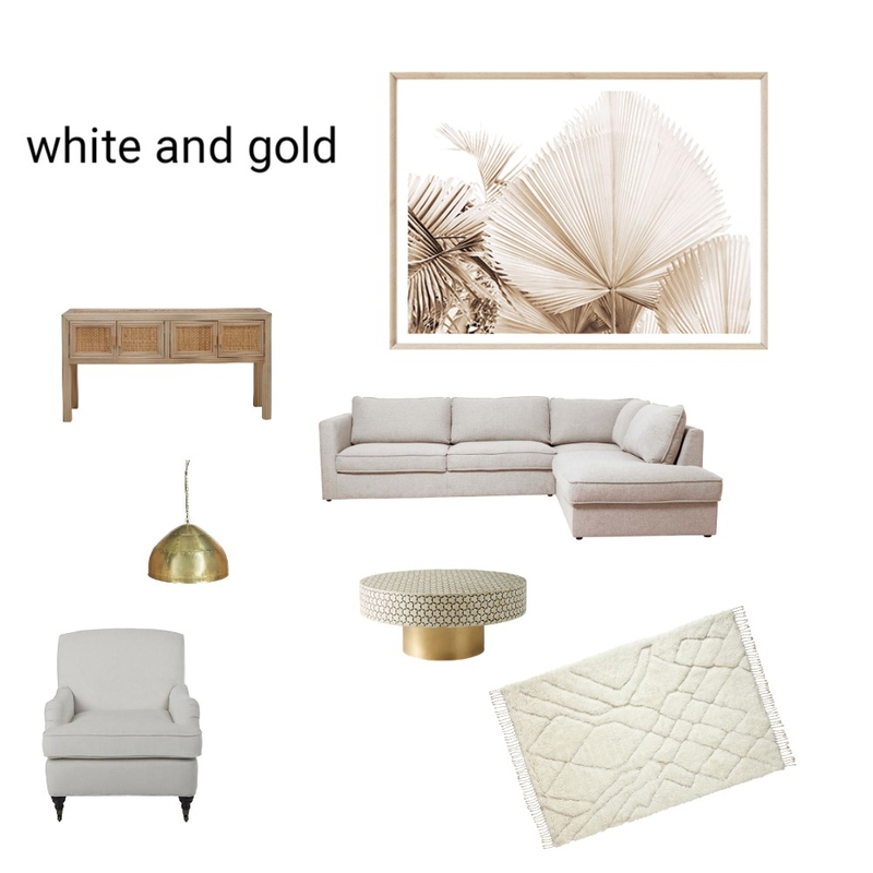 White and gold Mood Board by Roshini on Style Sourcebook