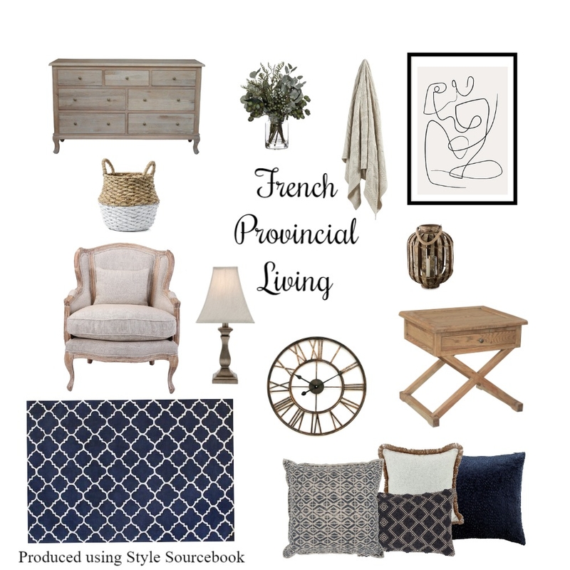 French Provincial Living Mood Board by whytedesignstudio on Style Sourcebook